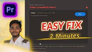 Fix Adobe premiere pro system compatibility report  Solve After Effects Compatibility Problem [upl. by Maurer]