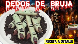 Dedos de Bruja 🧙‍♀️🎃 Receta Fácil y Terrorífica para Halloween CocinandoconLumbre [upl. by Nostaw]