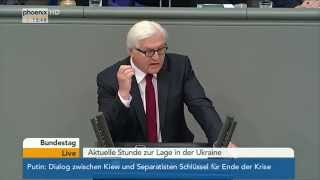 Bundestag  FrankWalter Steinmeier zur Lage in der Ukraine am 07052014 [upl. by Aubrey]