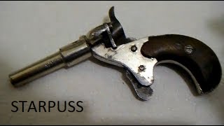 VERY RARE LITTLE SINGLE SHOT FLOBERT PISTOL 22 short or 22 bb cap Pocket Gun [upl. by Aerbas692]