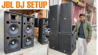 DJ Setup JBL 1200w 2 Top2000w 2 Bass Dj Amplifier Mixer [upl. by Eladnyl]