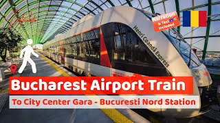 How to use Bucharest Airport Train To City Center Romania Guide [upl. by Leehar163]