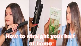 How To Straighten Your Hair At Home  Flat Iron  straightener Use Karne Ka Tarika  Bansimakover [upl. by Carree]