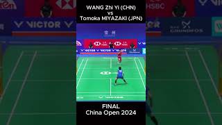 WANG Zhi Yi CHN vs Tomoka MIYAZAKI JPN FINAL CHINA OPEN 2024 badminton badmintontour bwf [upl. by Nodanrb]