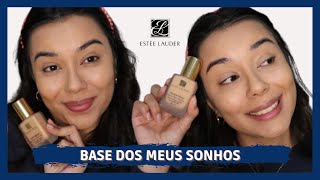 TESTEI a BASE de luxo BEST SELLER nos EUA da ESTEÉ LAUDER Double Wear  Aline Limes [upl. by Clawson]