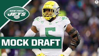 2022 NFL Mock Draft Jets Strengthen Defense First  CBS Sports HQ [upl. by Balkin362]