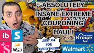 ABSOLUTELY INSANE EXTREME COUPONING HAUL  LITERALLY PAID 04 FOR EVERYTHING  WALMART amp KROGER [upl. by Hinkle]