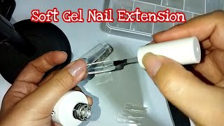 The Best Nail Extension Ever Soft Gel Nail Extension Step By Step Tutorial [upl. by Gerstner]