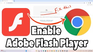 How To Run Adobe Flash Player in Google Chrome on Windows  Fix Flash Player Is No Longer Supported [upl. by Odracer]