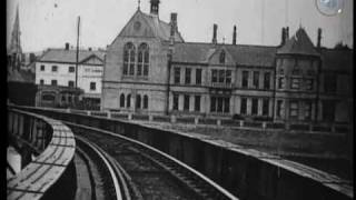 Early train film  View from an Engine Front  Barnstaple 1898 [upl. by Airdnahs908]