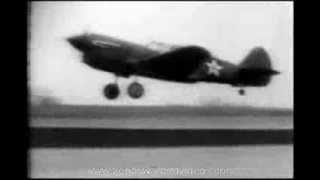 Curtiss P40 fighter sets speed record  661 mph 1942 [upl. by Ylevol]