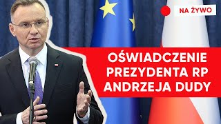 Po spotkaniu DudaTusk Oświadczenie prezydenta NA ŻYWO [upl. by Alcinia]