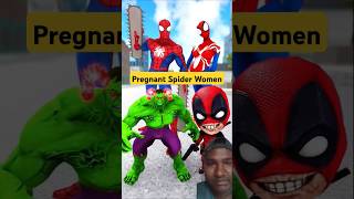 Battle between spider woman pregnant fight with venom hulk Deadpool spiderman marvel animation [upl. by Dong6]