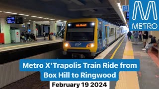 Metro XTrapolis Train Ride from Box Hill to Ringwood Full Trip [upl. by Eiramik]