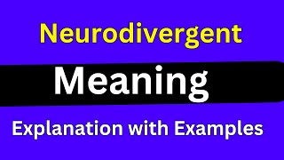 Neurodivergent meaning [upl. by Nehtanoj]