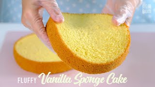 Fluffy Moist Vanilla Sponge Cake Perfect for Birthday Cake [upl. by Ivana]