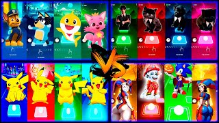 Pikachu vs Pomni vs Jax vs Paw Patrol vs Wednesday  Tiles Hop EDM Rush Megamix [upl. by Iuqcaj]