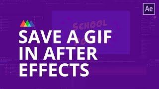 How to Create a GIF Using After Effects [upl. by Ydaf]