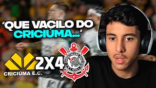 RENATO REAGE CRICIÚMA 2 X 4 CORINTHIANS  MELHORES MOMENTOS  36ª RODADA  BRASILEIRÃO 2024 [upl. by Htor]