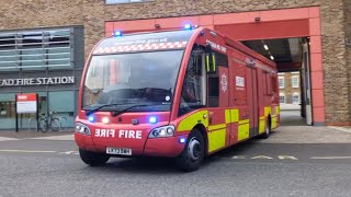 BULLHORN CU4 Turnout From Dockhead Fire Station With inside Station Tones LK73BWH [upl. by Yehs]