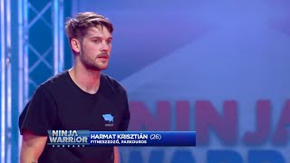 Christian Harmat  Ninja Warrior Hungary 2018 1 [upl. by Sucrad]