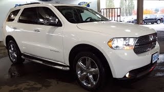 2012 White Dodge Durango AWD Citadel 4 Door Sport Utility Pre Owned Review  PG Motors [upl. by Solracsiul548]