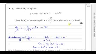 WMA13 IAL Edexcel P3 Oct 2021 Q6 DifferentiatingThe Chain Rule Trigonometric Functions [upl. by Fredia307]