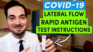 Rapid Lateral Flow COVID Test  How To Use A Rapid Lateral Flow COVID Test Kit [upl. by Elfie]