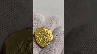 1715 Fleet Gold Spanish 2 Escudo Treasure Shipwreck Coin Metal Detecting treasure gold pirates [upl. by Nalym]