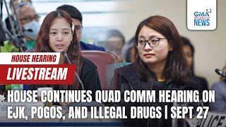 LIVE House continues quad committee hearing on EJK POGOsand illegal drugs PART 1 Sept 27 2024 [upl. by Roti]