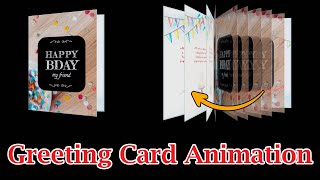 Greeting Card Animation In Blender  Easy amp StepbyStep Guide  Create Birthday or Anniversary Card [upl. by Simetra]