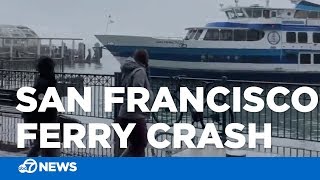 DRAMATIC Ferry crashes into dock in San Francisco [upl. by Sussman954]