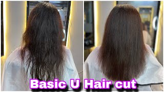 How to Very Easy U Hair cut कैसे करेU shape Hair cut tutorialstep by stepeasy wayfor beginners [upl. by Arised]