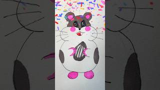 How to draw a Hamster 🐹  Easy drawing ideas for kids [upl. by Ellemaj]