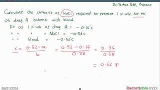 Isotonicity adjustment of parenteral formulation 3 [upl. by Netsrak675]