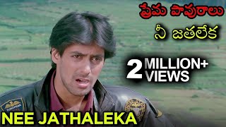 Nee Jathaleka Video Song Maine Pyar Kiya  ప్రేమ పావురాలు Movie  Salman Khan  Bhagyashree [upl. by Faso397]