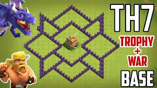 202223 😱  NEW TH7 BASE  TROPHY  FARMING BASE  HYBRID BASE [upl. by Yrag65]