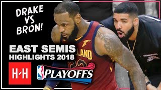 LeBron James Full Series Highlights vs Toronto Raptors 2018 Playoffs ESCF  LeBronto vs Drake [upl. by Ynohtona]