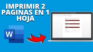 Como Imprimir dos Paginas de Word en una Sola Hoja [upl. by Carbo]