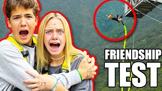 TESTING My Daughters EMOTIONAL BOND of FRIENDSHIP Jazzy amp Shae Bungee Jump [upl. by Grayson51]