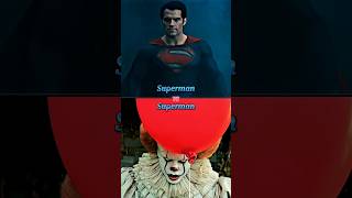 Superman Vs Pennywise  Pennywise Vs Superman  superman pennywise shorts [upl. by Adneram123]