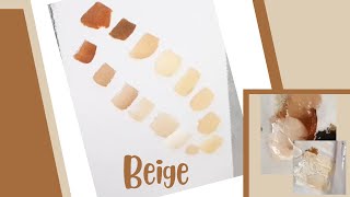 How To Make Beige Color in Acrylic Paints [upl. by Tybalt]