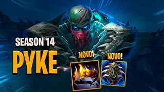 Pyke está 100 roubado na Season 14  NOVA BUILD [upl. by Aneej]