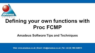 SAS Tip Defining Your Own Functions with Proc FCMP [upl. by Woodward199]