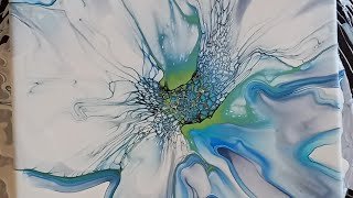 210 Bloom Flower on Canvas  Contemporary Art design  South Africa  Acrylic Fluid Art [upl. by Ilrebma799]