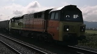 220623  Class 70  70811  Longport Lr Colas to Penmaenmawr Quarry Colas [upl. by Zetram]