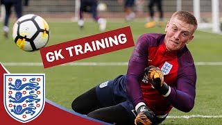 Goalkeeper Training LongRange strikes with Hart Pickford Forster amp Butland  Inside Training [upl. by Amir]