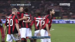 Robinho Goal on Palermo  10112010 [upl. by Llerrat460]