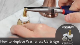 How to Replace a Bathroom Faucet Washerless Cartridge  KBRP101C [upl. by Asirralc]