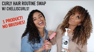 Curly Hair Routine Swap W ChellisCurls Get Volume Using One Product  BiancaReneeToday [upl. by Aridnere]